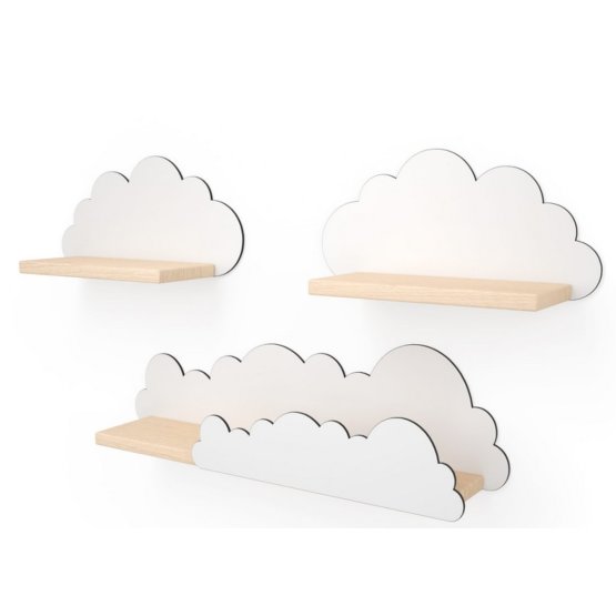 Set of 3 shelves - cloud