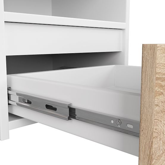 CL1 PK WHITE / SONOMA OAK CHEST OF DRAWERS