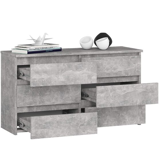 CL100 6-Drawer Concrete Dresser