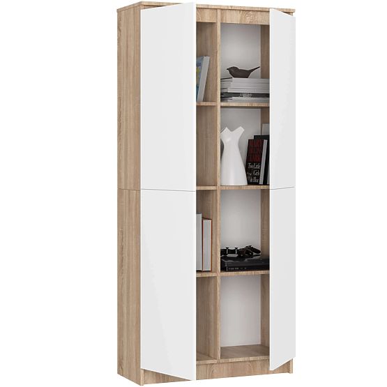 CLOSED SHELF R80 2D 8P CLP OAK SONOMA / WHITE