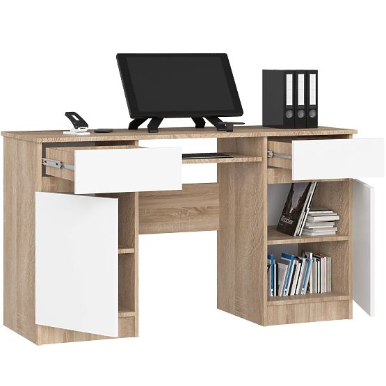 CLP A5 2D 2SZ PK SONOMA / WHITE DESK