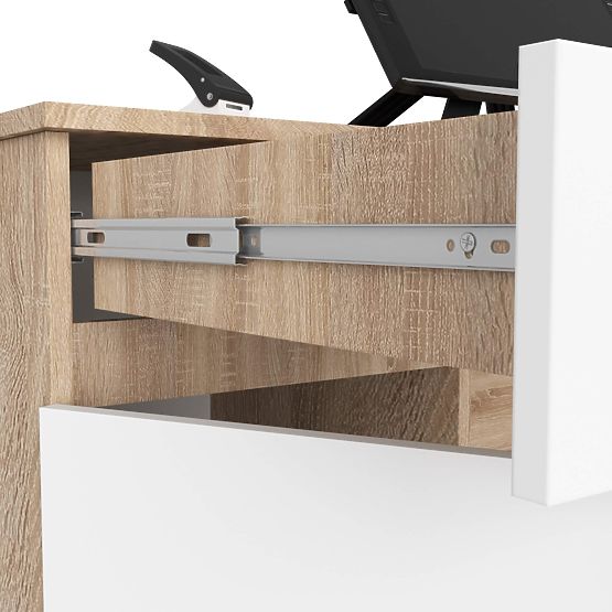 CLP A5 2D 2SZ PK SONOMA / WHITE DESK