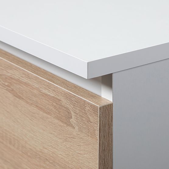 CLP DESK 135cm PK WHITE / SONOMA