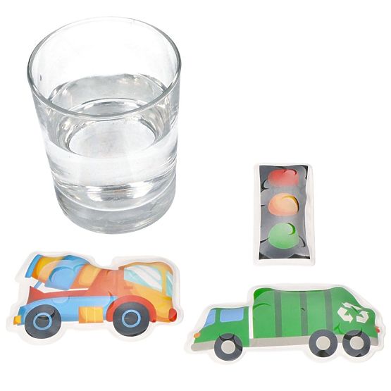 Color-Changing Bath Stickers Trucks
