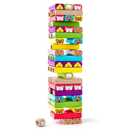 Colorful Animal Tower - Skill Game