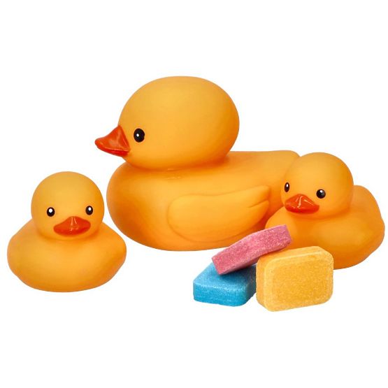 Colorful Bath with Ducklings