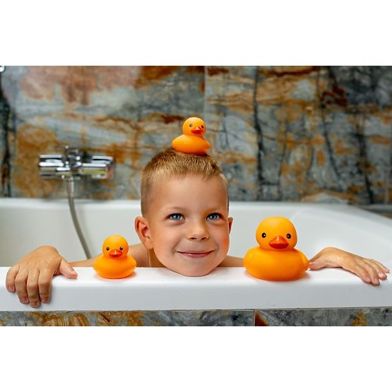 Colorful Bath with Ducklings