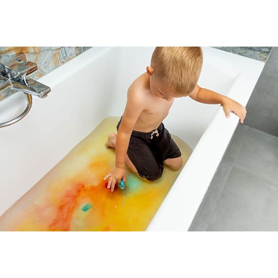 Colorful Bath with Ducklings