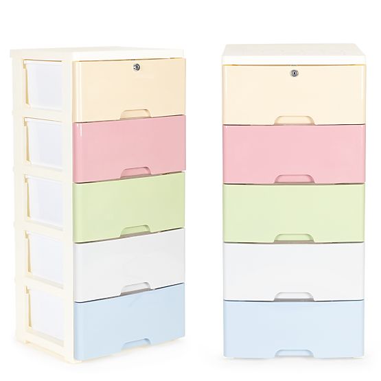 Colorful Shelf Unit on Wheels Five