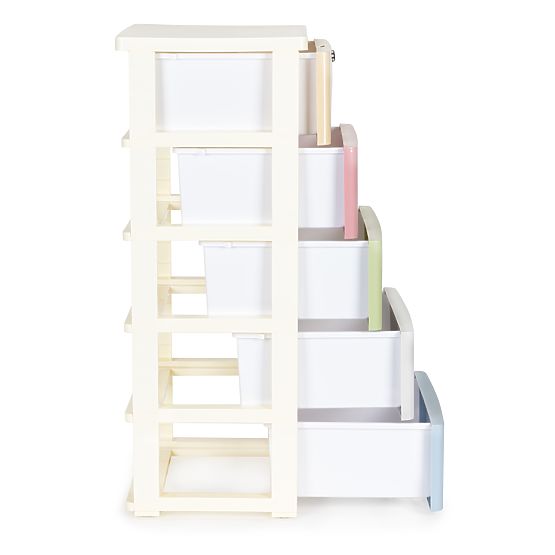 Colorful Shelving Unit on Wheels Five