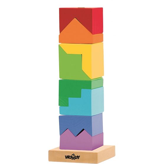 Colorful Stacking Tower on a Stick