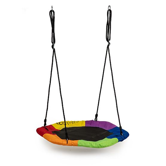 Colorful swing storks nest