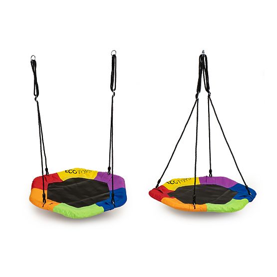 Colorful swing storks nest