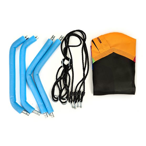 Colorful swing storks nest