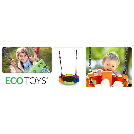 Colorful swing storks nest