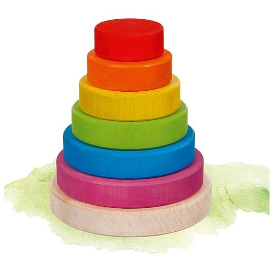 Colorful Tower Pyramid with Rings