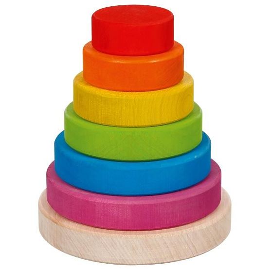 Colorful Tower Pyramid with Rings