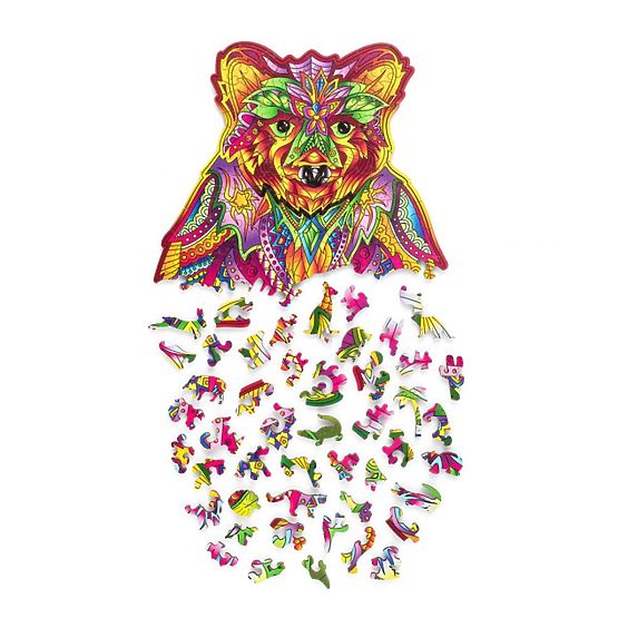 Colorful wooden puzzle - bear