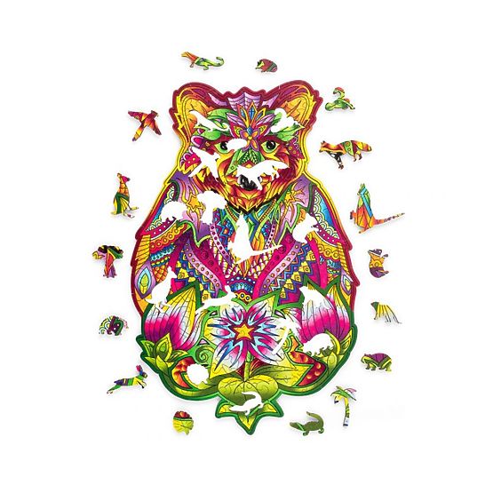 Colorful wooden puzzle - bear