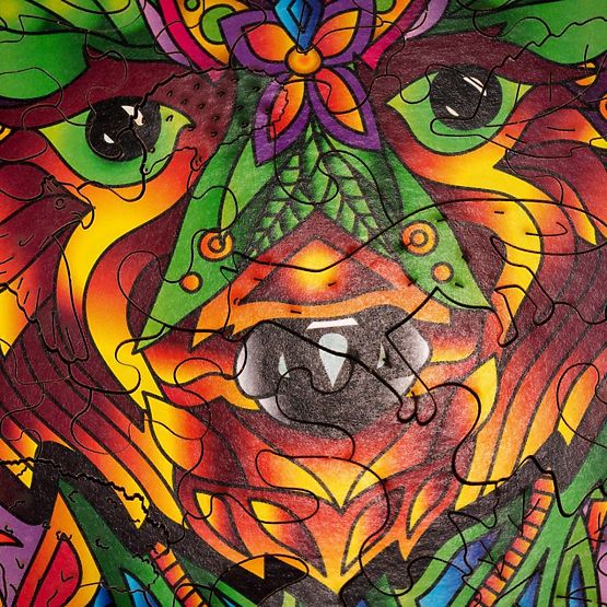 Colorful wooden puzzle - bear