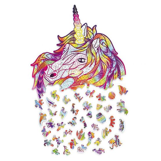 Colorful wooden puzzle - unicorn