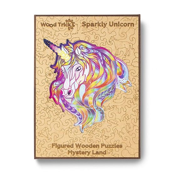 Colorful wooden puzzle - unicorn