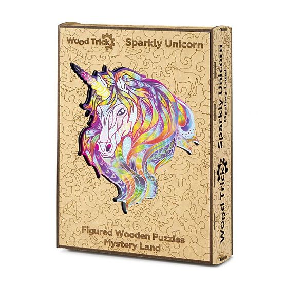 Colorful wooden puzzle - unicorn