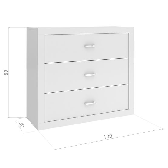 Commode Philip - white-gray