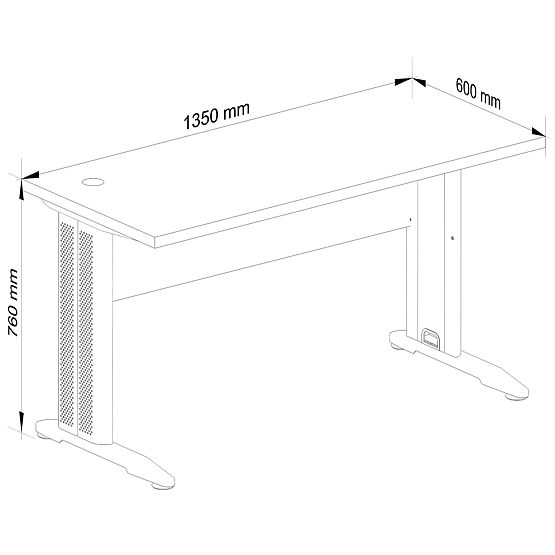 COMPUTER DESK BM-135 GRAY