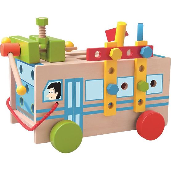 Construction bus with tools