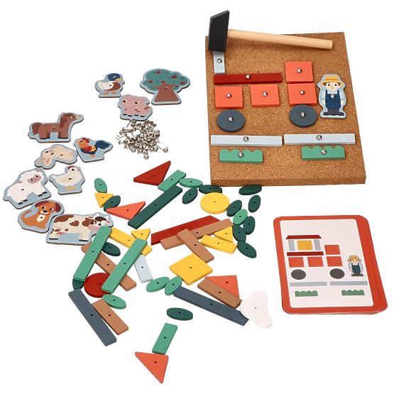 Cork Hammering Game - Adventure on the Farm
