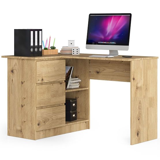 CORNER DESK B16 CLP LEFT ARTISAN OAK