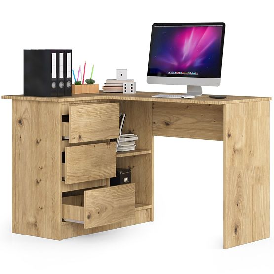CORNER DESK B16 CLP LEFT ARTISAN OAK