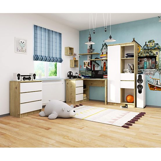 CORNER DESK B16 CLP LEFT ARTISAN OAK / WHITE