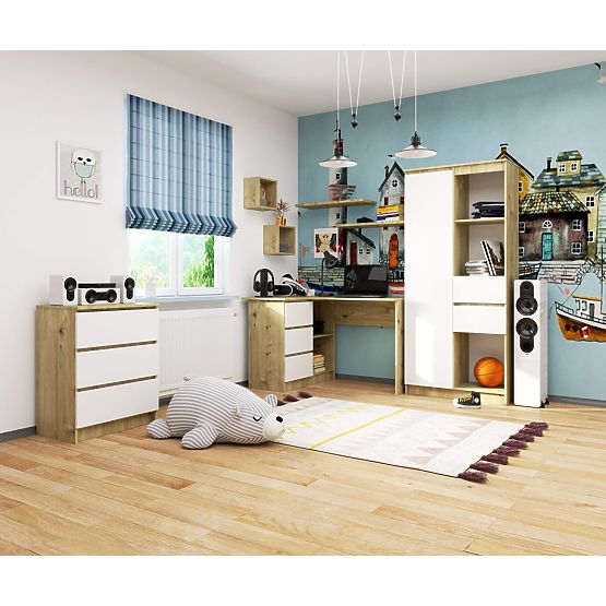 CORNER DESK B16 CLP LEFT ARTISAN OAK / WHITE