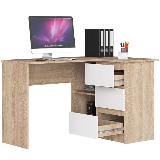 CORNER DESK B16 CLP RIGHT PK SONOMA / WHITE