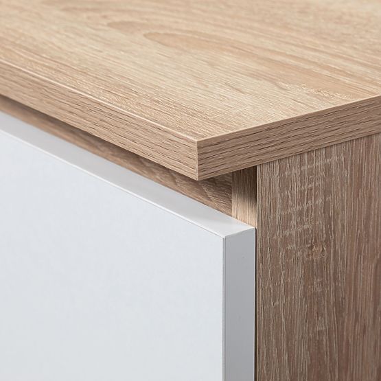 CORNER DESK B20 155 cm LEFT PK SONOMA / WHITE