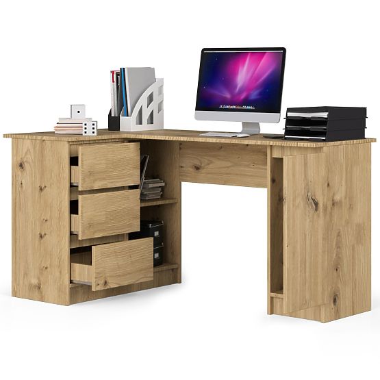 CORNER DESK B20 CLP LEFT-SIDED PK ARTISAN OAK