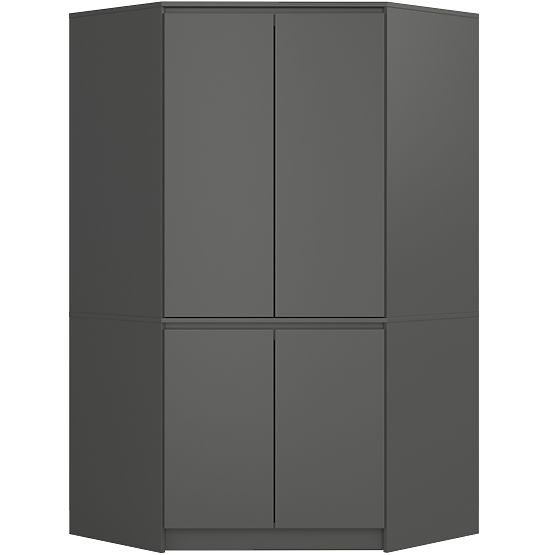 CORNER WARDROBE S100 4D CLP GRAPHITE GRAY