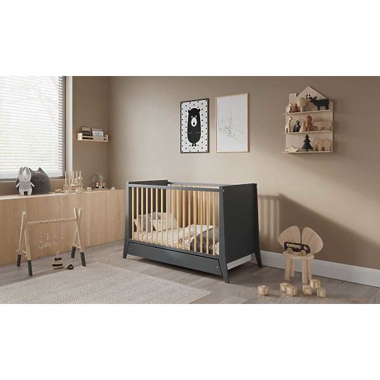 Cosmo Baby Crib 120x60 - Anthracite