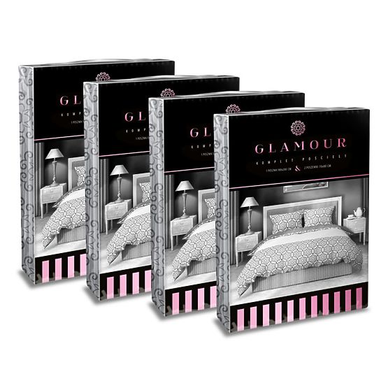 Cotton bedding Glamor flowers 140x200cm + 70x90cm