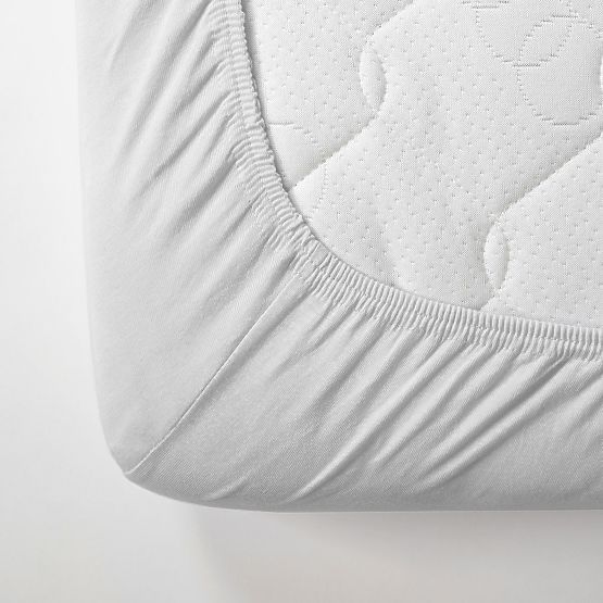 Cotton Fitted Sheet 190x90 cm - White