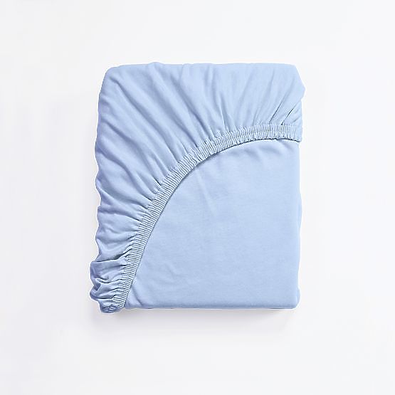 Cotton Fitted Sheet 200x80 cm - Light Blue