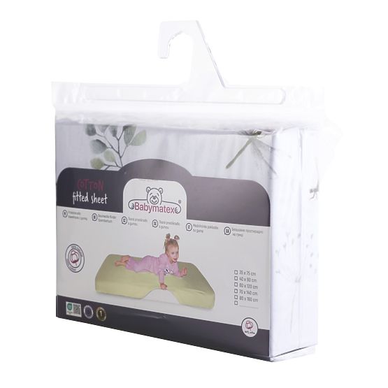 Cotton Fitted Sheet with Elastic - Dragonflies (140x70 cm)