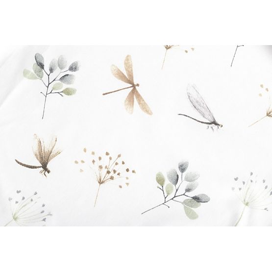 Cotton Fitted Sheet with Elastic - Dragonflies (140x70 cm)