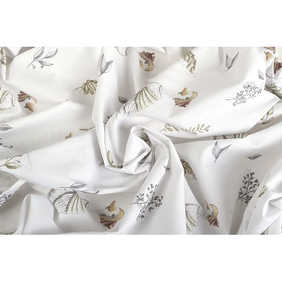 Cotton Fitted Sheet with Elastic - Little Geese (120x60 cm)