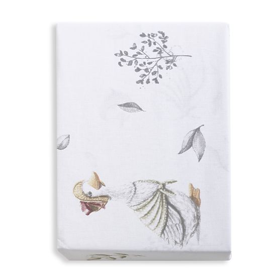 Cotton Fitted Sheet with Elastic - Little Geese (120x60 cm)