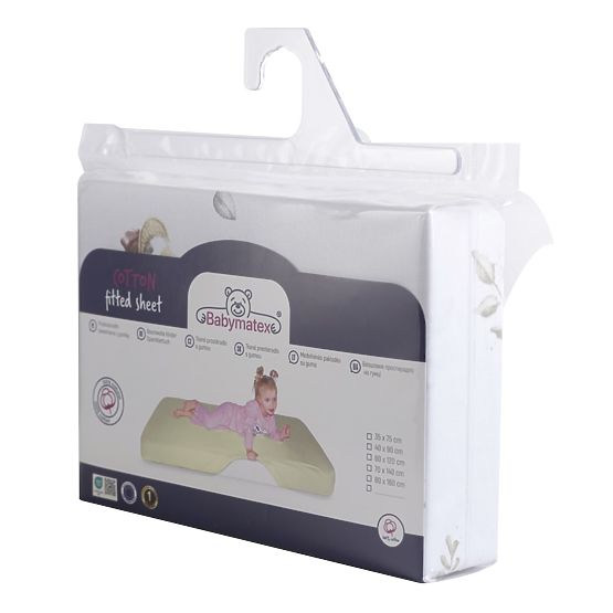 Cotton Fitted Sheet with Elastic - Little Geese (120x60 cm)
