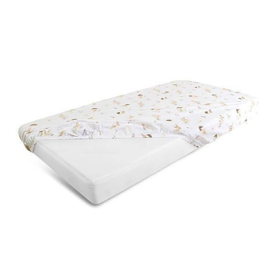 Cotton Fitted Sheet with Elastic - Sparrows (140x70 cm)