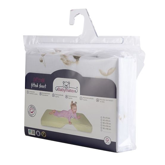 Cotton Fitted Sheet with Elastic - Sparrows (140x70 cm)